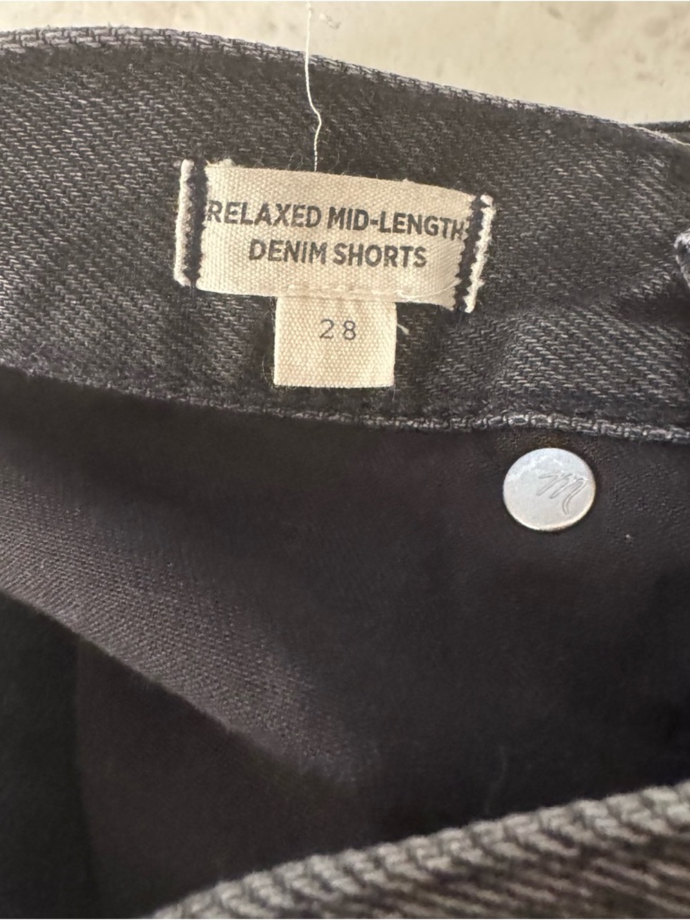 Madewell Black Washed Denim Cutoff Shorts - Picture 4 of 4